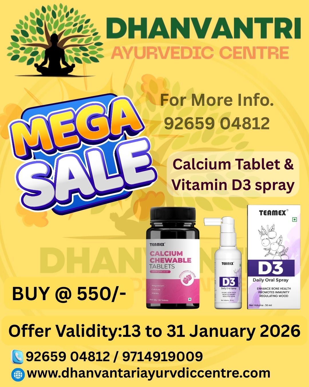 CALCIUM TABLET AND VITAMIN D3 SPRAY